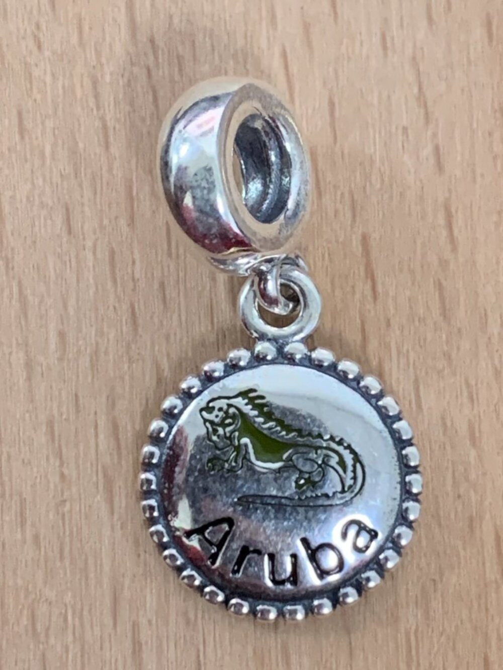 Pandora Aruba Exclusive Iguana Charm, S925 Silver Jewelry Bracelets